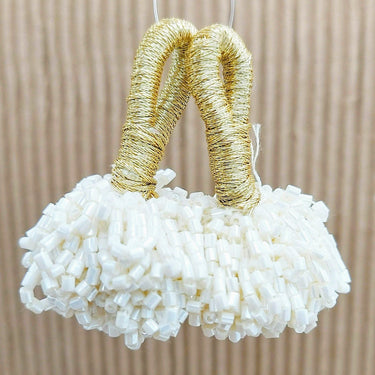 White Bead Tassels Latkan, Indian Latkans, Sewing Latkans